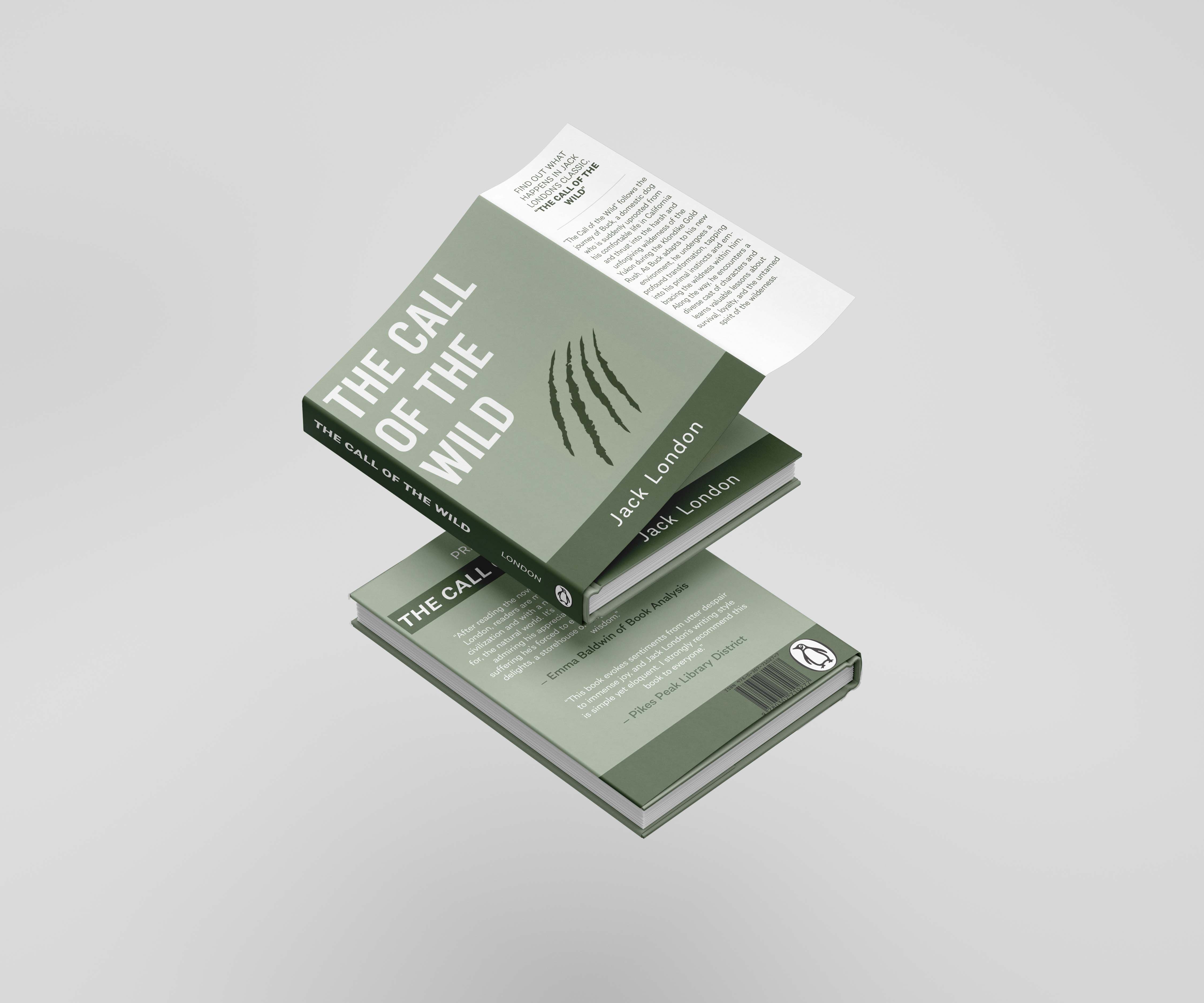 mockup of call of the wild book cover
